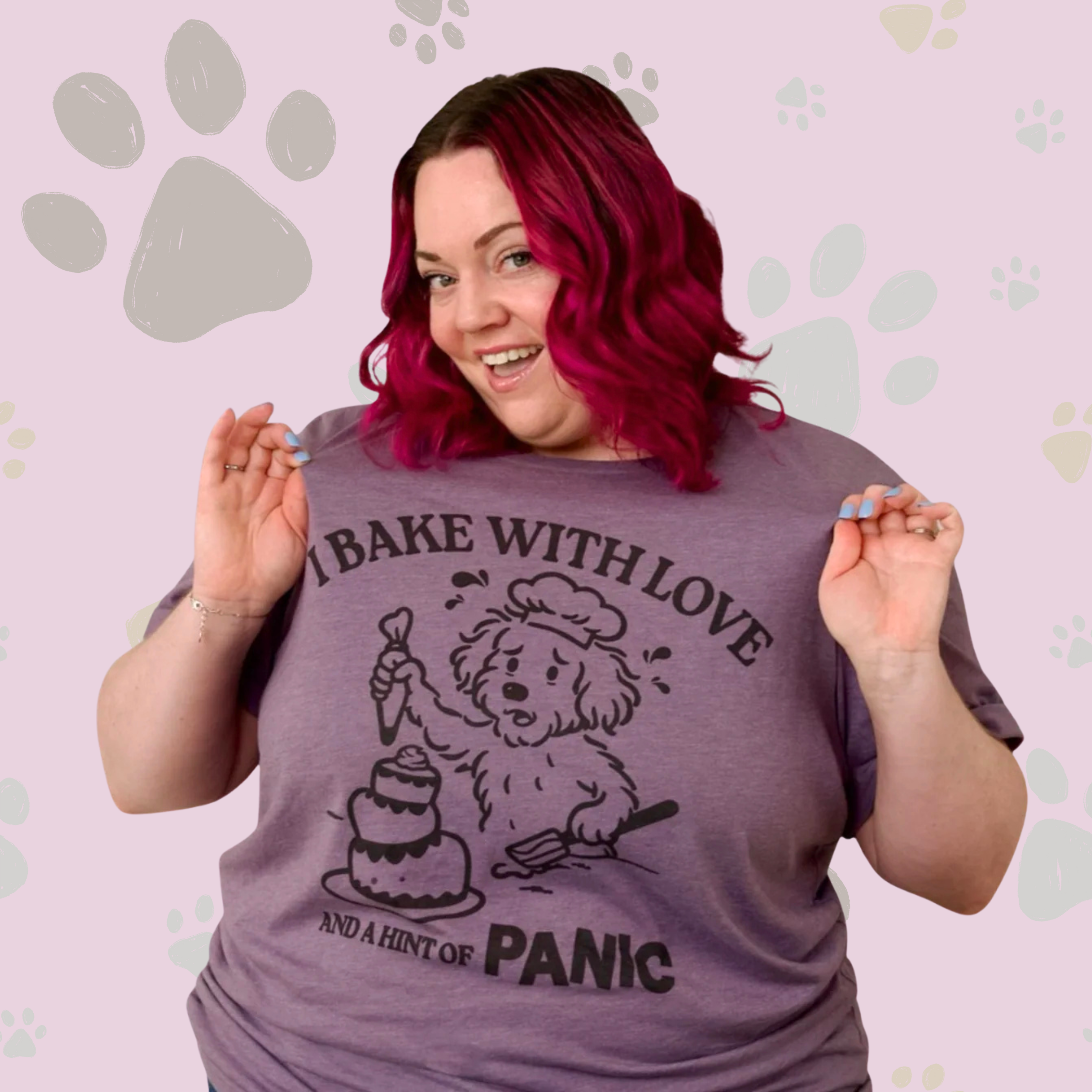 I Bake with Love and a Hint of Panic T-Shirt