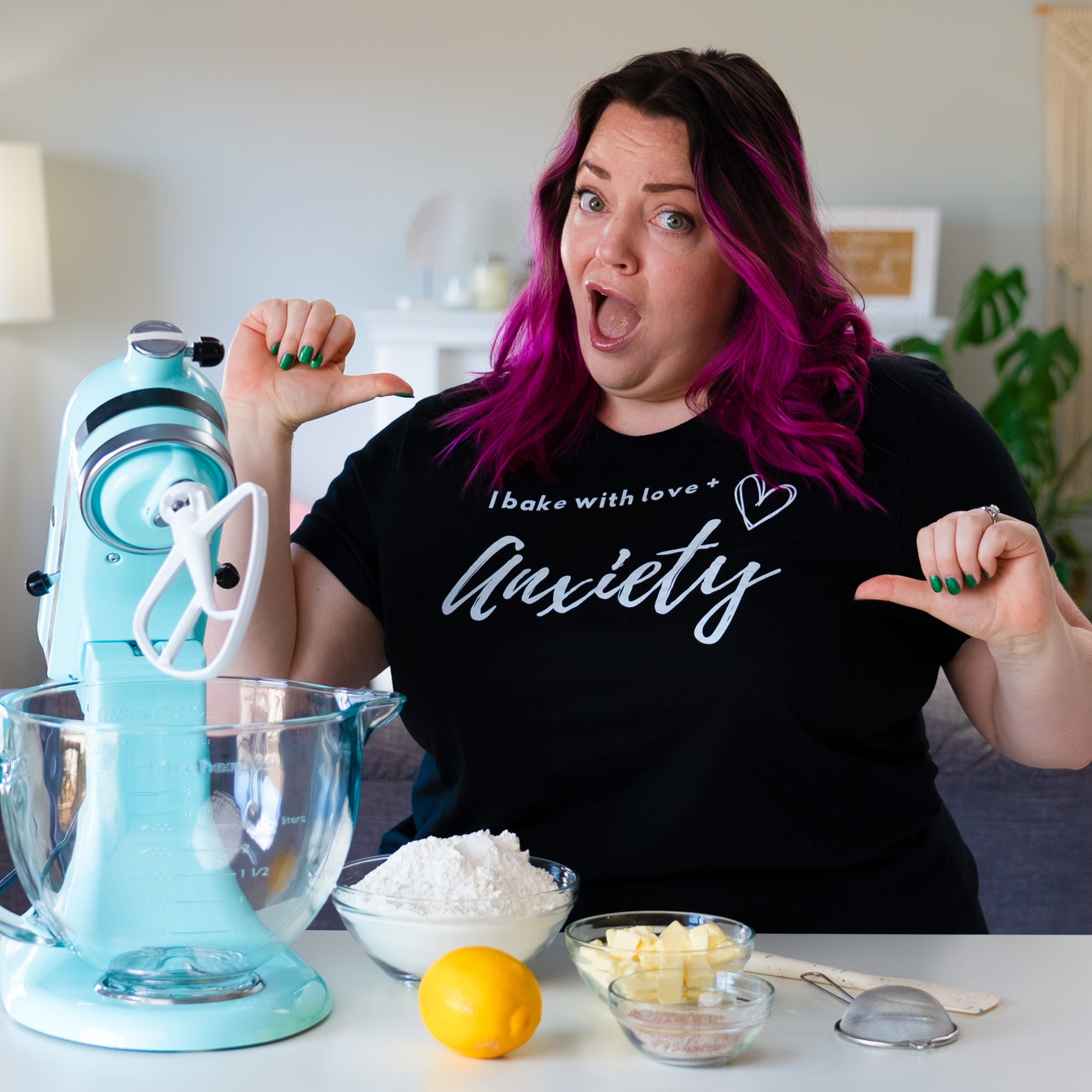 I Bake With Love + Anxiety Tee